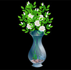 插在花瓶里的花flash动画