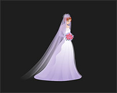 穿婚纱的女人flash动画