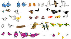 各种不同的小鸟flash动画
