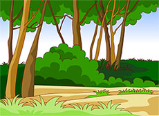 卡通森林树木flash动画