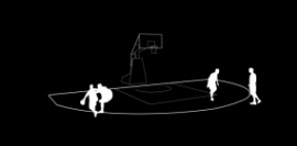 黑白极简篮球运动flash动画