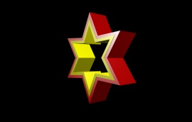 3D立体六角星转动flash动画