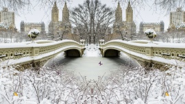 城市唯美冬季白雪覆盖雪景flash动画