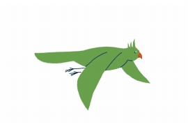 绿色小鸟展翅飞翔flash动画