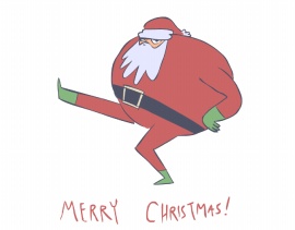 卡通圣诞老人跳舞flash动画