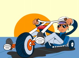 炫酷三轮车骑手flash动画