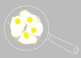 美味煎荷包蛋和培根料理flash动画