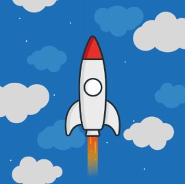 卡通火箭太空之旅flash动画
