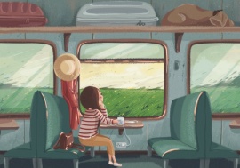 列车窗外的四季之美flash动画