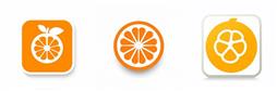 可口香橙水果图标下载