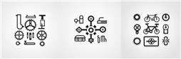 自行车部件图标下载