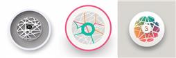 圆形立体web2.0图标