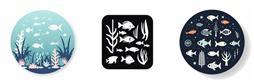 热带海洋生物图标下载