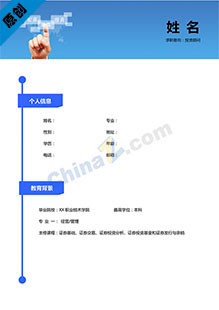 投资顾问简历模板下载