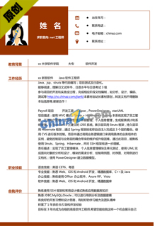 net工程师简历模板