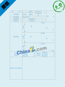 秘书个人简历模板表格下载