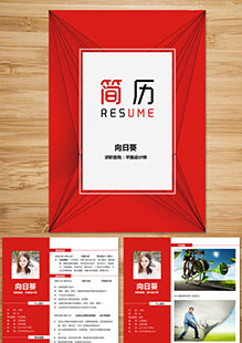 平面设计师整套简历模板