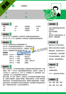 退伍军人求职简历模板