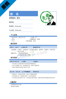 内科医生个人简历范文