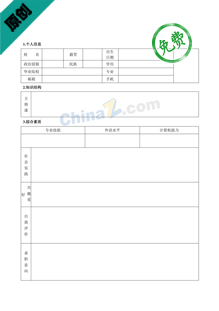 标准简历空白表格下载