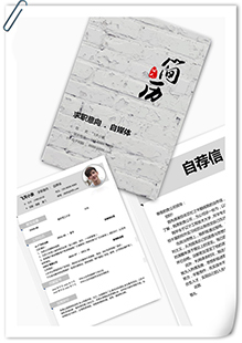 复古墙壁自媒体简历模板