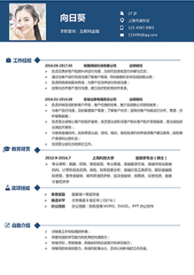 互联网金融简历模板