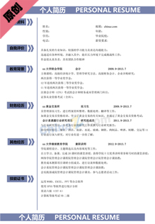 财务出纳简历模板下载