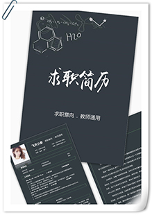 灰色调老师简历模板