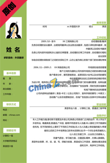 市场拓展员个人简历模板
