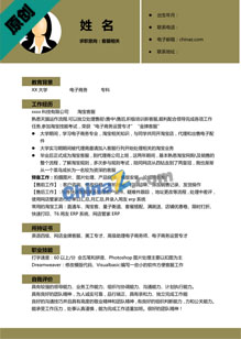 互联网电子版简历模板