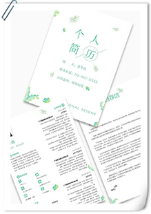 小清新运营简历模板