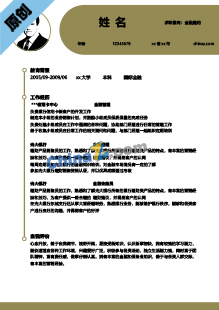  金融客户简历模板word格式