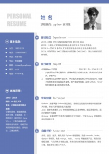 职业简约风格商务个人简历模板