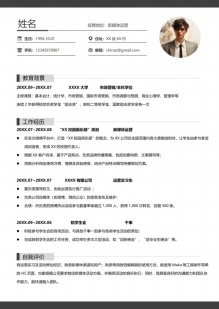 新媒体运营ins风简历模板