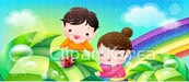 韩国卡通儿童矢量图下载