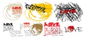 涂鸦风格love矢量图下载