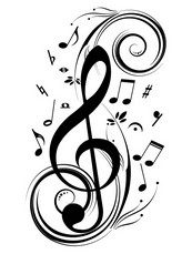 潮流音乐符号矢量图下载