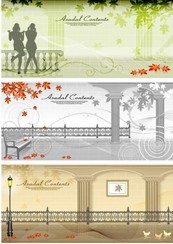 欧式风格长廊矢量图下载