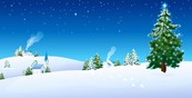 圣诞节雪景矢量图下载