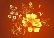 玫瑰花花纹矢量图下载