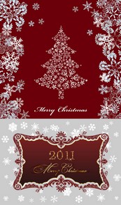 2011圣诞节花纹矢量图下载