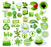 绿色环保图标矢量图