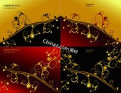 金色花纹花边矢量图