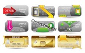网站促销banners矢量图