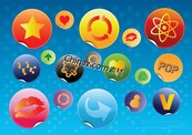 光泽设计徽章矢量图