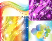 点点彩色背景矢量图