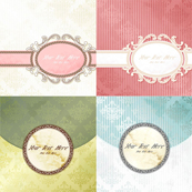 圆弧花纹背景矢量素材