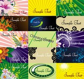 色彩缤纷卡片矢量素材下载