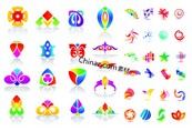 彩色标志设计矢量图下载