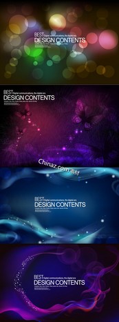 梦幻云烟背景矢量图下载